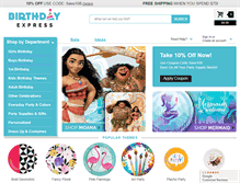 Tablet Screenshot of birthdayexpress.com